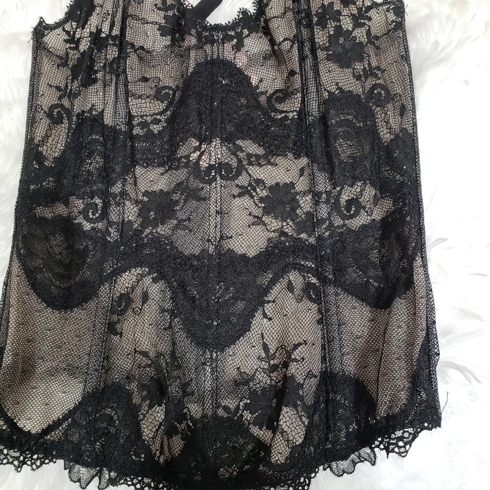 🆕️Black lace halter bustier see thru mesh lingeri - Picture 6 of 8
